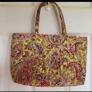 Vera Bradley Limited Edition Silk Lined Purse Bag in "Pistachio Paisley"